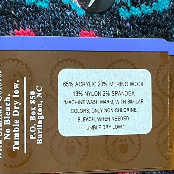 BOGO Wise Blend Women’s Merino Wool Blend Sock Bundle, 2 Pairs, Size M, NWT - Picture 3 of 5